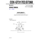 Sony CDX-GT317EE, CDX-GT360 (serv.man2) Service Manual