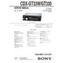 Sony CDX-GT330, CDX-GT33W Service Manual
