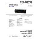Sony CDX-GT33U Service Manual