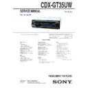 Sony Cdx Gt35uw Service Manual Free Download