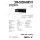 Sony CDX-GT380, CDX-GT383 Service Manual