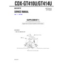 Sony CDX-GT410U, CDX-GT414U (serv.man2) Service Manual