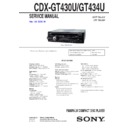 Sony CDX-GT430U, CDX-GT434U Service Manual