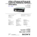 Sony CDX-GT450U, CDX-GT454US Service Manual