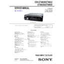 Sony CDX-GT480U, CDX-GT480US, CDX-GT484US, CDX-GT48UM Service Manual