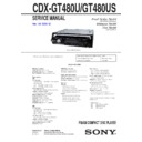 Sony CDX-GT480U, CDX-GT480US Service Manual
