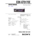 Sony CDX-GT517EE Service Manual