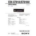 Sony CDX-GT610UI, CDX-GT61UI Service Manual