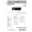 Sony CDX-GT640UI, CDX-GT647UI Service Manual