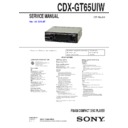 Sony CDX-GT65UIW Service Manual