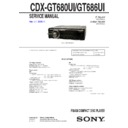 Sony CDX-GT680UI, CDX-GT686UI Service Manual