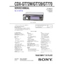 Sony CDX-GT720, CDX-GT72W, CDX-GT770 Service Manual
