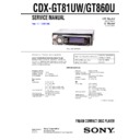 Sony CDX-GT81UW, CDX-GT860U Service Manual