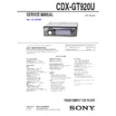 Sony CDX-GT920U Service Manual