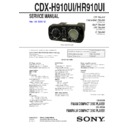 Sony CDX-H910UI, CDX-HR910UI Service Manual