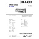 Sony CDX-L400X Service Manual
