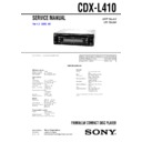 Sony CDX-L410 Service Manual