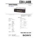 Sony CDX-L440B Service Manual