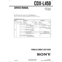 Sony CDX-L450 Service Manual
