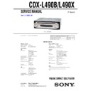 Sony CDX-L490B, CDX-L490X Service Manual