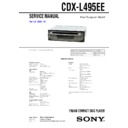 Sony CDX-L495EE Service Manual