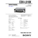 Sony CDX-L510X Service Manual
