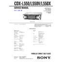 Sony CDX-L550, CDX-L550V, CDX-L550X Service Manual