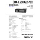 Sony CDX-L550X, CDX-L570X, CXS-3100 Service Manual