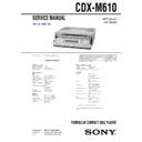 Sony CDX-M610 (serv.man2) Service Manual
