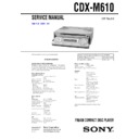 Sony CDX-M610 Service Manual