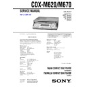 Sony CDX-M620, CDX-M670 Service Manual