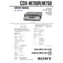 cdx-m700r, cdx-m750 service manual