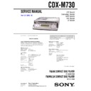 Sony CDX-M730 Service Manual