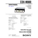 Sony CDX-M800 (serv.man2) Service Manual