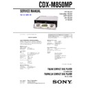Sony CDX-M850MP Service Manual