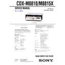 Sony CDX-M8810, CDX-M8815X Service Manual