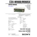Sony CDX-M9900, CDX-M9905X Service Manual