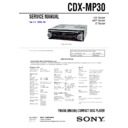 Sony CDX-MP30 Service Manual