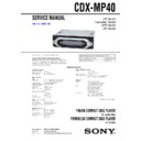 Sony CDX-MP40 Service Manual
