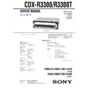 Sony CDX-R3300, CDX-R3300T Service Manual