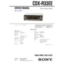 Sony CDX-R33EE Service Manual