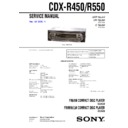 Sony CDX-R450, CDX-R550 Service Manual