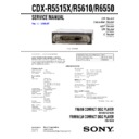 Sony CDX-R5515X, CDX-R5610, CDX-R6550 Service Manual