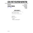 Sony CDX-R5715X, CDX-R5810, CDX-R6750 (serv.man2) Service Manual