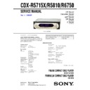 Sony CDX-R5715X, CDX-R5810, CDX-R6750 Service Manual