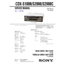 Sony CDX-S1000, CDX-S2000, CDX-S2000C Service Manual