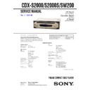 Sony CDX-S2000, CDX-S2000S, CDX-SW200 Service Manual