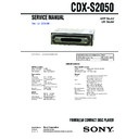 Sony CDX-S2050 Service Manual