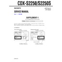 Sony CDX-S2250, CDX-S2250S (serv.man2) Service Manual