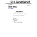 Sony CDX-S2250, CDX-S2250S (serv.man3) Service Manual